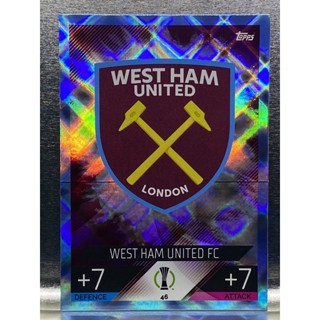 การ์ดนักฟุตบอล 22/23 การ์ดทีม การ์ดสะสม West ham united FC การ์ดนักเตะ เวสต์แฮมยูไนเต็ด เวสแฮม