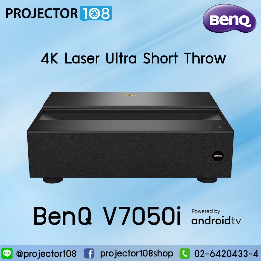 BenQ V7050i 4K Laser Ultra Short Throw Home Theater Smart Projector