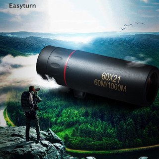 Easyturn กล้องโทรทรรศน์ตาเดียว ขนาดเล็ก 60x21 HD สําหรับตั้งแคมป์ เดินป่า เล่นกีฬา