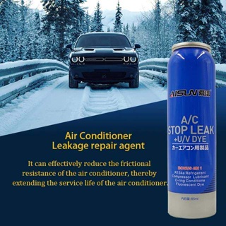 A/C Stop Leak น้ำยาหยุดรอยรั่ว R134A น้ำยาเสียบปลั๊กสารทำความเย็นสำหรับน้ำมันทำความเย็น ในระบบแอร์รถยนต์