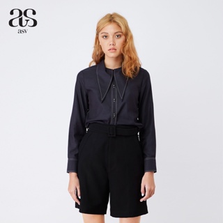 [asv ss22] asv pointy collar shirt เสื้อเชิ้ตผู้หญิง แขนยาว แต่งปกคอแหลม