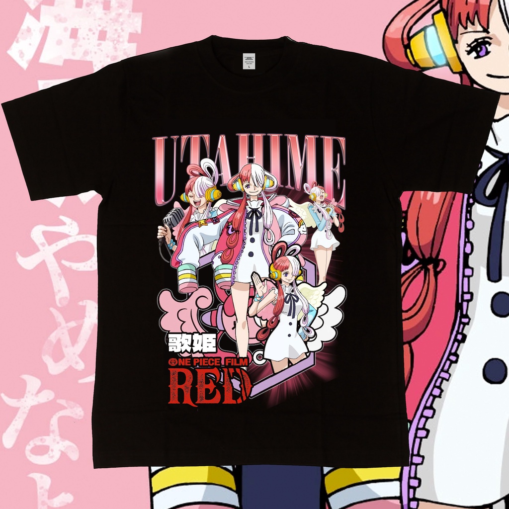 เสื้อยืดผ้าฝ้ายuta-hime-one-piece-red-film-home-tee-เสื้อยืด-สีแดงl-xl-xxl-3xlเสื้อยืด-22