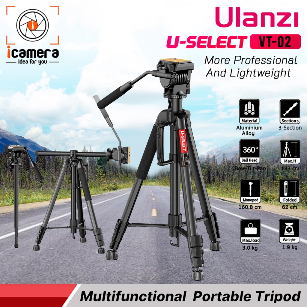 ภาพหน้าปกสินค้าUlanzi Tripod U-Select VT-02 Multifunctional ขาตั้งกล้องเอนกประสงค์ กล้อง DSLR , มิลเรอร์เลส, คอมแพ็ค, กล้องวิดีโอ