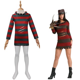 Vaianie Freddy Krueger ชุดคอสเพลย์ ชุดแฟนซี ชุดกระโปรง สําหรับเด็กผู้หญิง (XXXL)