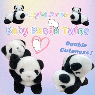 ตุ๊กตาน้องแพนด้าคู่แฝด มีเม็ดถ่วง น่ารักมาก ป้าย Joyful Mates ขายคู่ ไม่แยกค่ะ (Joyful Mates Baby Panda Twins)