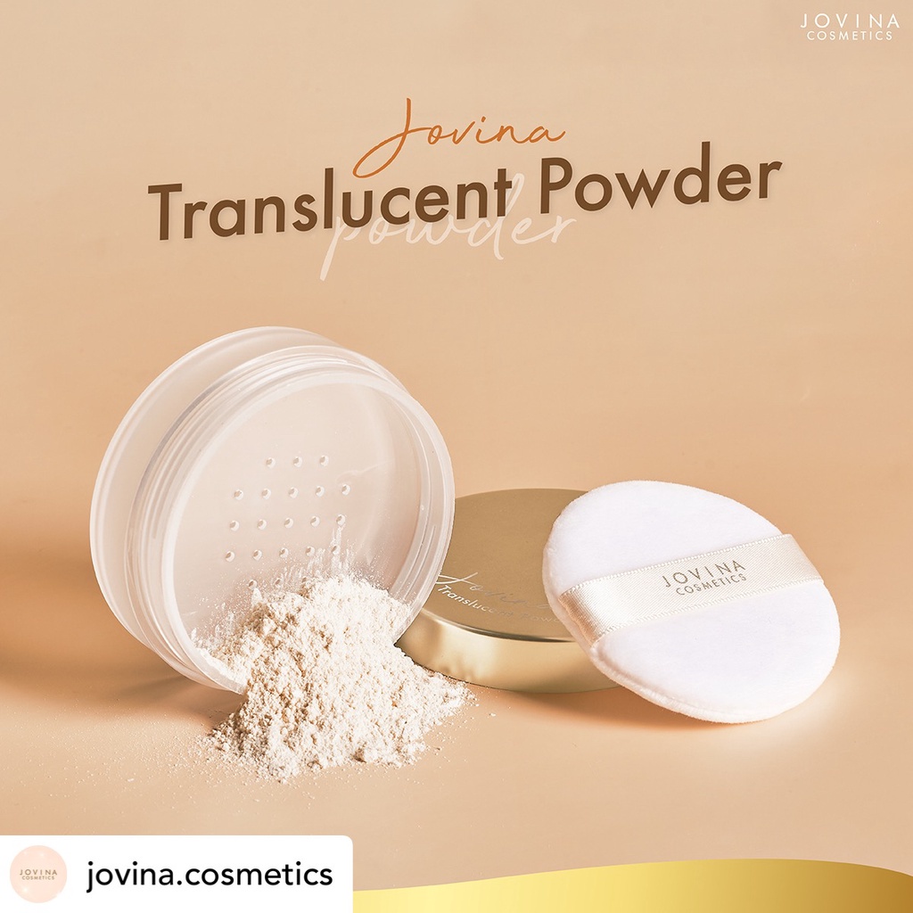 แท้ทั้งร้าน-แบ่งขายแป้งฝุ่นโปร่งแสงคุณแก้ม-jovina-perfect-skin-translucent-powder-แป้งฝุ่นแบ่งขาย