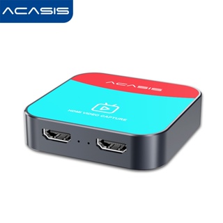 Acasis การ์ดจับภาพวิดีโอ binaural HDMI เป็น USB3.0 4K60 อินพุต 1080P60HZ HD กล่องบันทึกเกม Nintendo Switch PS5 4 3 Xbox one 360 Wii U สเตอริโอ
