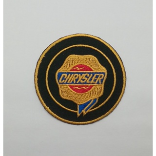 Chrysler ตัวรีดติดเสื้อ อาร์มรีด อาร์มปัก ตกแต่งเสื้อผ้า หมวก กระเป๋า แจ๊คเก็ต ยีนส์ Embroidered Iron on Patch  DIY