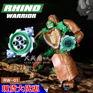 โมเดลหุ่นยนต์ Transformers RW01 Rhino Warrior Super Warrior Beast Wars ของเล่นสําหรับเด็ก