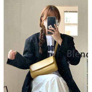 AMILA กระเป๋าสะพายใต้วงแขนที่เรียบง่ายของเกาหลีใหม่ อเนกประสงค์ Ins Blogger สไตล์เดียวกัน สีเหลืองมัสตาร์ด กระเป๋าทรงทแยง