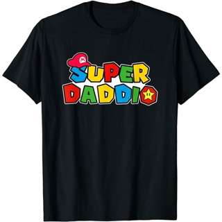 2022 New Summer Tee Super Daddio Funny Dad Daddy Father Day Video Game Lover T Shirt Black Gift Tee Best sale for Men Cl