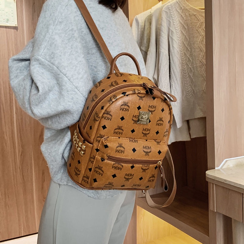 กระเป๋าเป้ขนาดเล็ก-แฟชั่นเกาหลี-กระเป๋าเป้ผู้หญิง-คุณภาพสูง-3-สีให้เลือก-น่ารักมาก-ตกแต่งหมุดย้ำ-กระเป๋าเป้มินิ