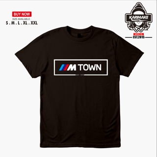 (พร้อมส่ง)เสื้อยืด พิมพ์ลายรถยนต์ Bmw M Town Since 1975ALS