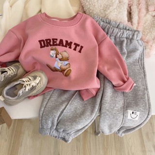 เสื้อกันหนาว ผ้าฝ้าย แบบหนา สวมใส่สบาย ลายการ์ตูน สไตล์เกาหลี สําหรับเด็กผู้หญิง วัยหัดเดิน