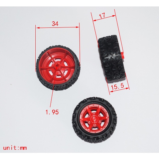 ล้อยางทำรถของเล่นขนาด-34-ม-ม-ล้อทำรถของเล่น-อุปกรณ์ทำของเล่นstem-ล้อรถของเล่น