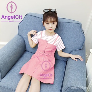 Angelcity※ชุดเดรส สองชิ้น สําหรับเด็กผู้ชาย เด็กผู้หญิง