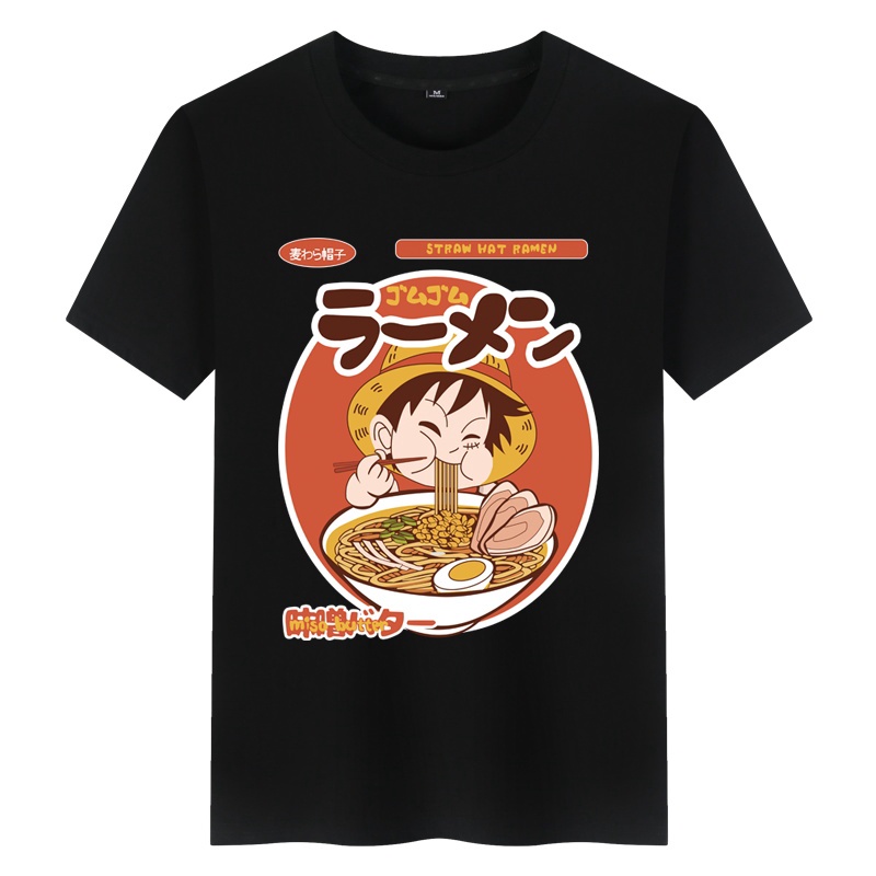 one-piece-luffy-อะนิเมะเสื้อผ้าเสื้อยืดแขนสั้นผู้ชายลำลองสบาย-21