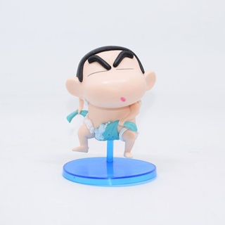 Cod [ฟรีโปสการ์ด] ตุ๊กตาฟิกเกอร์ Noharas Fantasy Crayon Shin-Chan Q Version Bath Shin-Chan สําหรับตกแต่งรถยนต์