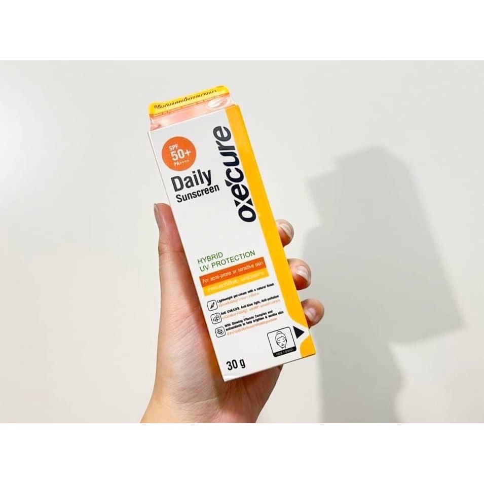 oxecure-daily-sunscreen-spf-50-pa-30g-ครีมกันแดด-เนื้อเจลบางเบาเหมาะสำหรับทุกสภาพผิว