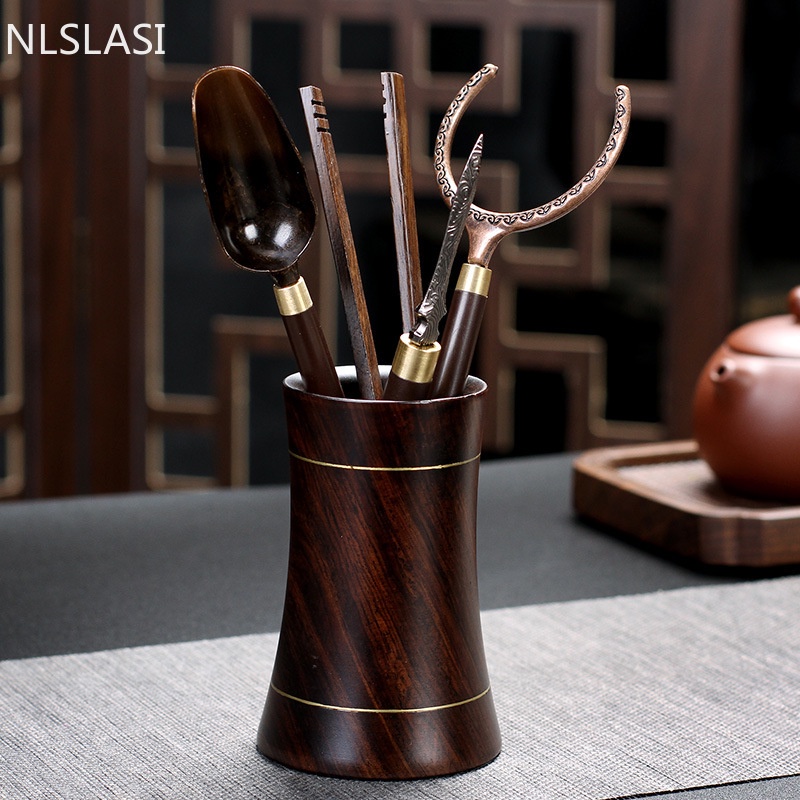 Chinese Style Six Gentlemen Black Sandalwood Solid Wood Tea Ceremony