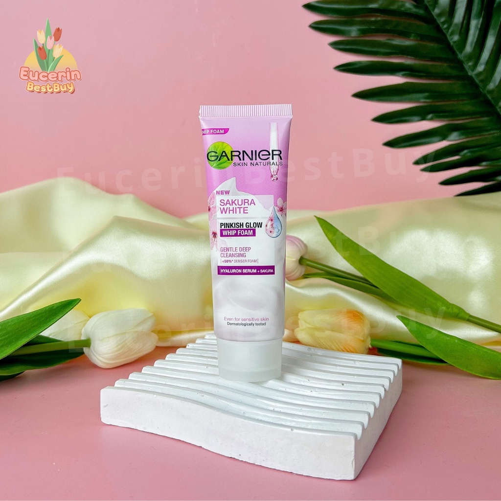 garnier-sakura-brightening-pinkish-glow-foam-การ์นิเย่-ซากุระ-คลีนซิ่ง-โฟม-50ml-exp-03-2023