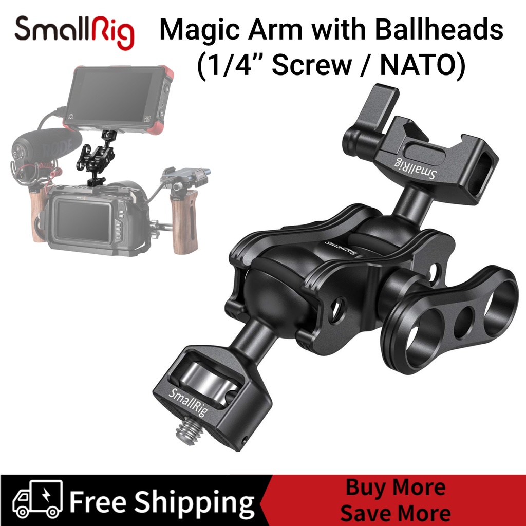 SmallRig Articulating Magic Arm with Screw Ballhead and NATO Clamp