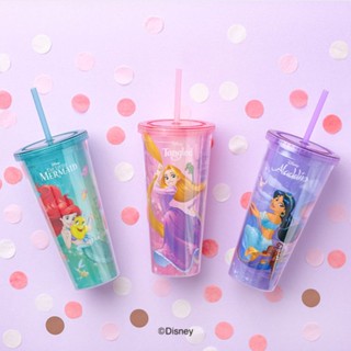 ( พร้อมส่ง ) Disney Princess Glass แก้ว 2 ชั้น