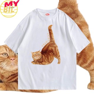 LIFE BIL เสื้อยืดผู้ชาย เสื้อยืดถูกๆ Tshirt (พร้อมส่งเสื้อเฮีย) เสื้อ  ORANG CAT ผ้าCotton 100% ผ้าดีมากก มีขาวและดำ  ทั