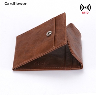 &lt;Cardflower&gt; กระเป๋าสตางค์หนัง PU ใบเล็ก บางพิเศษ ใส่บัตรเครดิตได้ แฟชั่นสําหรับผู้ชาย และผู้หญิง