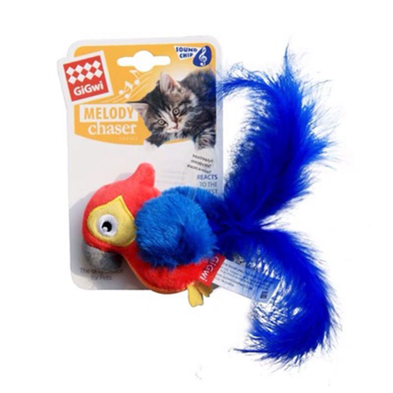 ภาพสินค้าGiGwi ของเล่นแมว dazzling prey series sound toy touch sensing cricket bird hedgehog parrot จากร้าน popshop2021 บน Shopee ภาพที่ 7