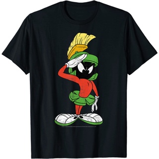 Adult T-Shirt Looney Tunes Marvin The Martian Salute Portrait T-Shirt