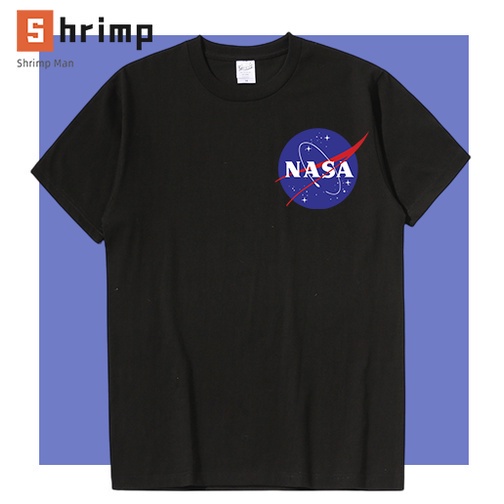 tee-เสื้อตราหานคู่-เสื้อยืดนักบินอวกาศแขนสั้นสไตล์ยุโรปและอเมริกา-nasa-stitch-เสื้อยืดลายการ์ตูนlnj-21