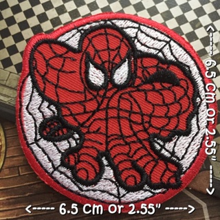 Spiderman ตัวรีดติดเสื้อ อาร์มรีด อาร์มปัก ตกแต่งเสื้อผ้า หมวก กระเป๋า แจ๊คเก็ตยีนส์ Movie Embroidered Iron on Patch