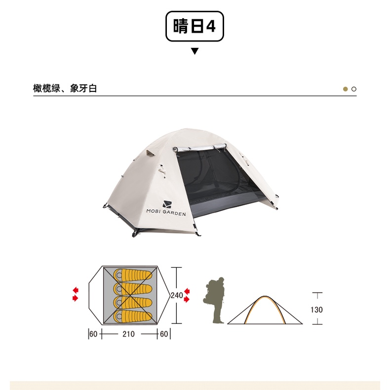 mobi-เต็นท์ตั้งแคมป์กลางแจ้ง-กันลม-กันฝน-2-คน-คู่-3-คน-4-คน-3-4-คน