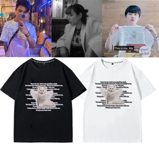 【ผ้าฝ้ายแท้】‼️พร้อมส่ง ‼️ BLACKPINK LISA NCT JAEMIN เสื้อแบบลิซ่า แจมิน  [S-5XL]  itzavibe มีเงา เสื้อแมว cat angal