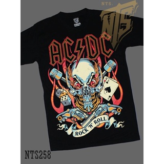 ​  AC DC Rock n Roll  เสื้อยืด เสื้อวง สกรีนลายอย่างดี ผ้าหนานุ่ม ไม่หดไม่ย้วย มาตราฐาน  แบรนด์ S M L XL XXLเส_24