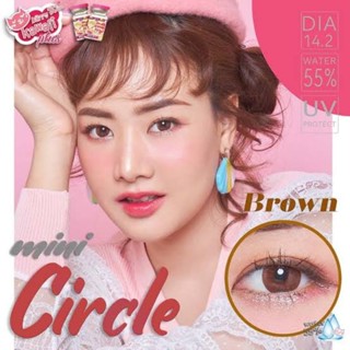 คอนแทคเลนส์ ธรรมชาติ รุ่น Mini Circle สีน้ำตาล/Brown มีค่าสายตา (0.00)-(-5.00)