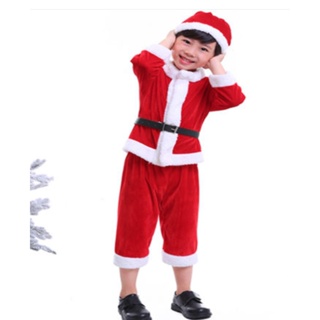 BF-011 ชุดแฟนซีเด็กผู้ชาย - ชุด Santa Christmas *กางเกงขาสั้นคลุมแค่เข่าค่ะ**