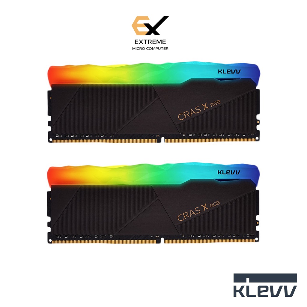 แรมพีซี 32GB (16GBx2) DDR4 3200 MHz KLEVV CRAS X RGB | Shopee Thailand