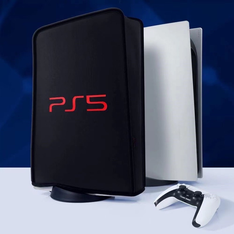 ผ้าคลุม-ps5-กันน้ำ-กันฝุ่น-มีโลโก้ps5-ใช้ได้ทั้ง2รุ่น-ps5-dust-cover