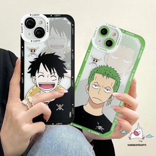 เคสโทรศัพท์มือถือ TPU นิ่ม กันกระแทก ลายการ์ตูนวันพีช Zoro Luffy Angel Eyes สําหรับ iPhone 14 11 13 12 Pro Max 6 6s 8 7 Plus XR X XS Max SE 2020