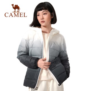 Camel เสื้อแจ็กเก็ต มีฮู้ด เบาสบาย สําหรับผู้หญิง