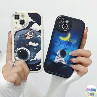 เคสโทรศัพท์มือถือนิ่ม ลายก้อนเมฆ ดวงจันทร์ นักบินอวกาศ สําหรับ Samsung Galaxy A04 A03S A22 A23 A24 A14 A13 A20S A53 A54 A70 A71 A72 A73 A30S A31 A32 A33 A34 A50S A51 A52S