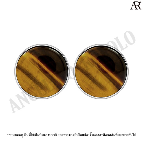 angelino-rufolo-cufflink-คัฟลิงค์-ดีไซน์-tigerseye-circle-cufflink-กระดุมข้อมือคัฟลิ้งโรเดียมคุณภาพเยี่ยม-สีเงิน-น้ำตาล