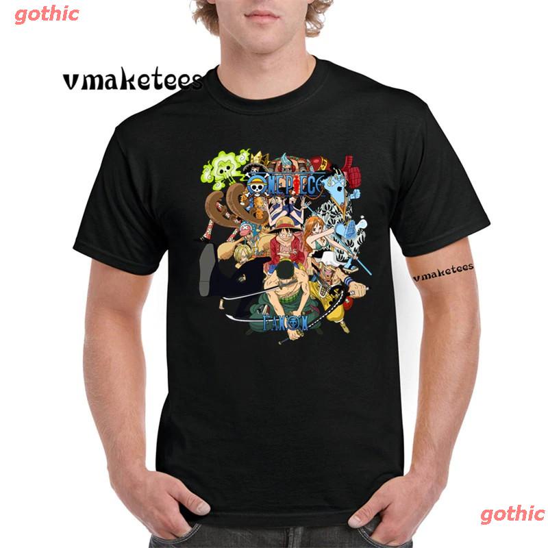 เสื้อยืดgothic-เสือยืดผู้ชาย-เสื้อบอดี้โ-new-one-piece-luffy-zorro-sanji-ace-red-hair-anime-100-cotton-mens-t-s-11