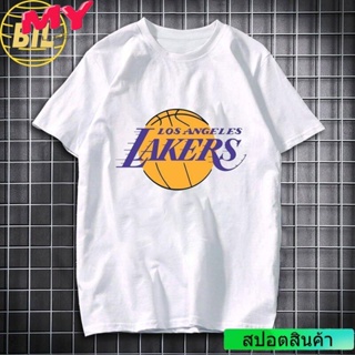 LIFE BIL NBA บาสเกตบอลทีมกีฬาเสื้อยืดผู้ชายแขนสั้นฤดูร้อนผ้าฝ้ายเสื้อ Warrior Lakers Kobe หลวมระบายอากาศชุดฝึกซ้อม