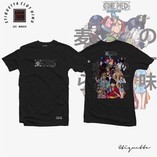 ❦ ✴✷เสื้อเชิ้ตอะนิเมะ - ETQT - One Piece - เสื้อยืดสมาชิก Strawhat Pirate สําหรับผู้ชาย/เสื้อยื ht*_17