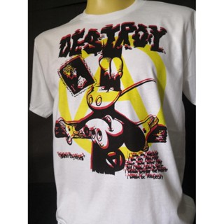 เสื้อยืดเสื้อวงนำเข้า Seditionaries Destroy Crucified Mickey Sex Pistols Anarchy Anti Hero Vivienne T-Shirt_24