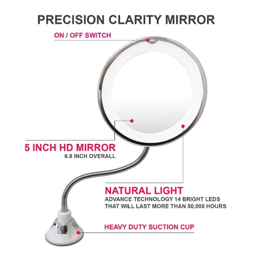 flexible-mirror-10x-magnification-flexible-mirror-round-suction-cup-with-benda-กระจกเเต่งหน้า