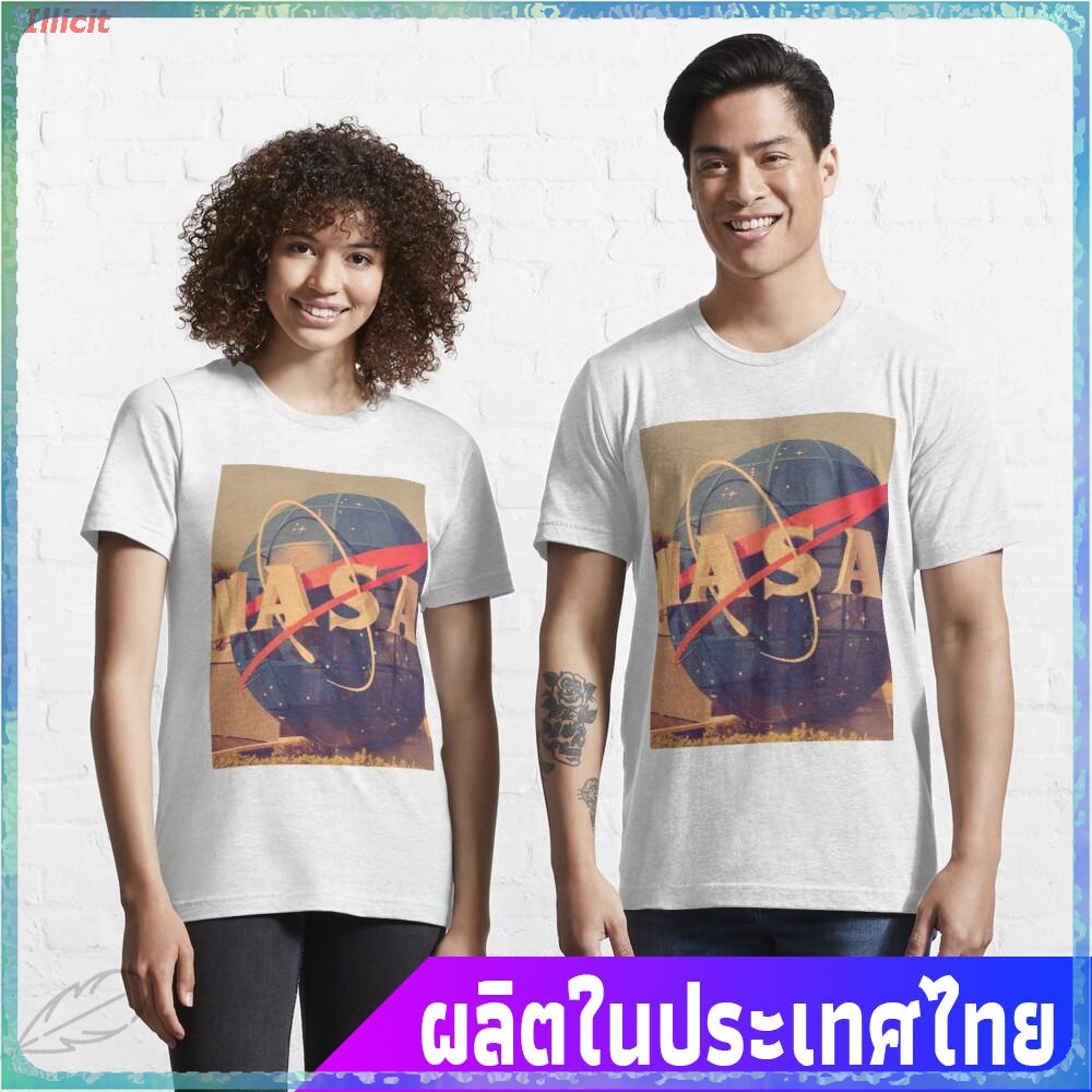 สินค้าขายดี-ใหม่-illicit-เสื้อยืดกีฬา-nasa-on-blue-globe-graphic-t-shirt-essential-t-shirt-mens-womens-t-shirtso-22